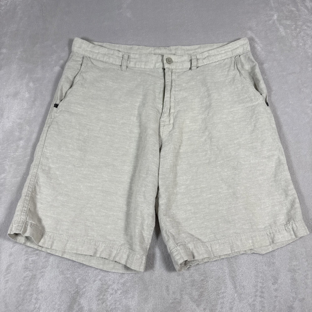 PATAGONIA Back Step hemp organic cotton chino shorts sz 35 tag style 57735SP16